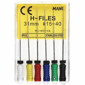 Mani H-Files 25 мм асс. № 45-80 (6 шт.)