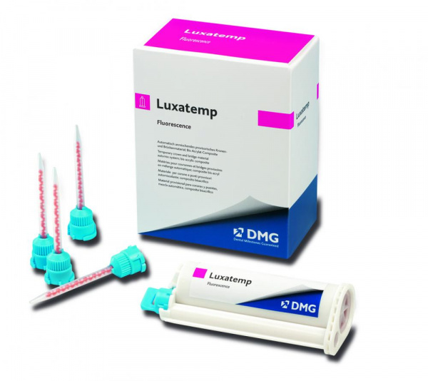 DMG Luxatemp Fluorescence A1 - пластмасса для временных коронок и мостов (1 картр. 4:1 * 76 г)