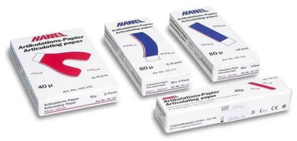 Coltene/Hanel артикуляционная бумага 80 мк, синяя (144 л)