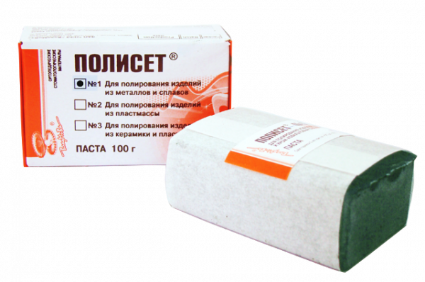 ВладМиВа Полисет № 1 (100 г) - для полирования нерж. стали, меди, никеля и хром-кобальта (паста ГОИ)