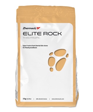 Zhermack Elite Rock Sandy Brown - гипс IV класса для воспроизведения культи (3 кг)