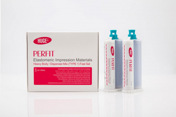 Huge Dental PERFIT Heavy - А-силиконовая слепочная масса, коррегирующий слой (2 * 50 мл)